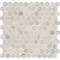 Msi Arabescato Carrara Hexagon SAMPLE Honed Marble Mesh-Mounted Mosaic Tile ZOR-MD-0110-SAM - alternate 1